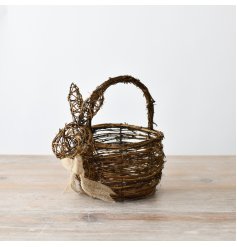 Delightful rattan basket, perfect for Easter eggs and hunts.