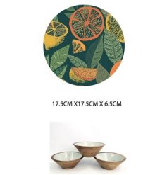 Add a pop of vibrant style to your kitchen with our 17.5cm Citrus Enamel Bowl - functional, chic, and perfect