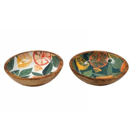 25cm Citrus Enamelled Serving Bowl