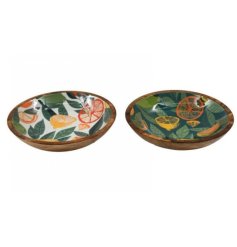 Bright vibrate enameled serving bowl
