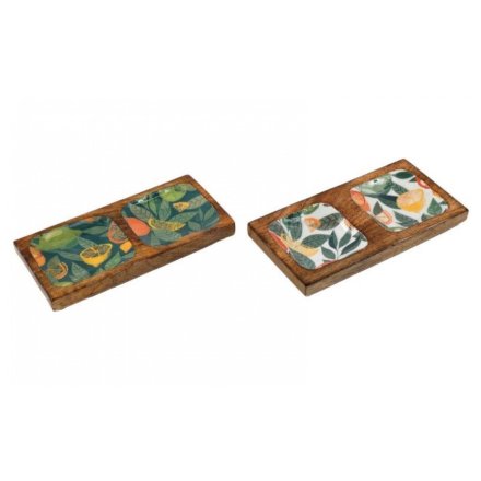 20cm Small Citrus Enamelled Tray