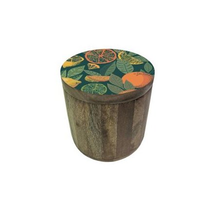 Citrus Enamel Storage Jar, 15cm