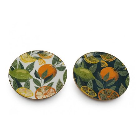 2/A Citrus Fruits Enamelled Plate, 15cm 