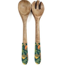 Add a burst of style to your table with the S/2 Citrus Salad Servers. 