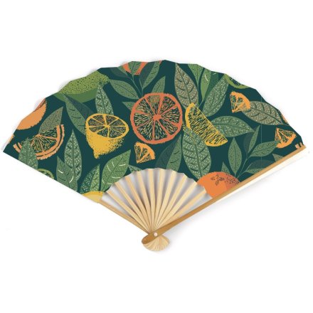Citrus Burst Paper Fan, 38cm 