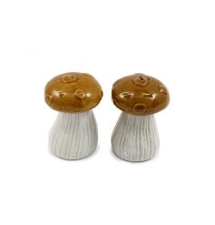 Spice up your table with playful mushroom salt and pepper shakers.