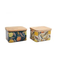 Jazz up your kitchen with these colorful storage canisters.