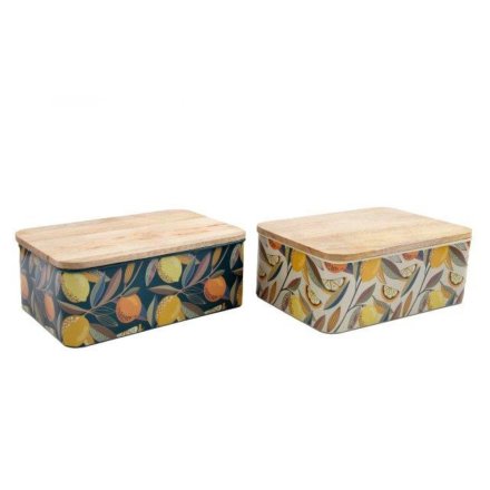 2/A Bright Citrus Zest Canister, 25cm 