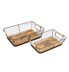 Enhance your kitchen storage with charming wire baskets