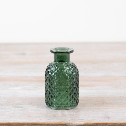 9.2cm Green Patterned Vase