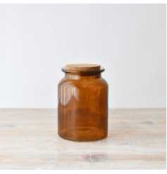 stunning coloured jar with lid, ideal for storing dried contents 