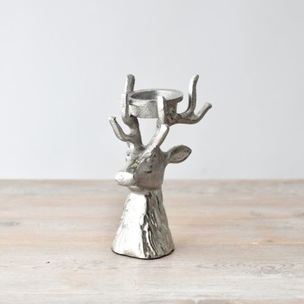 Reindeer T Light Holder, 17cm 