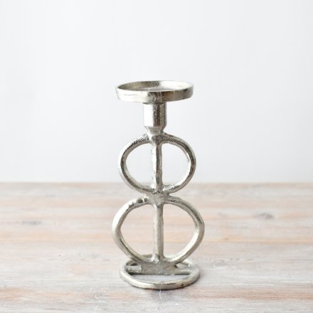 Aluminium Candle Holder, 23cm 