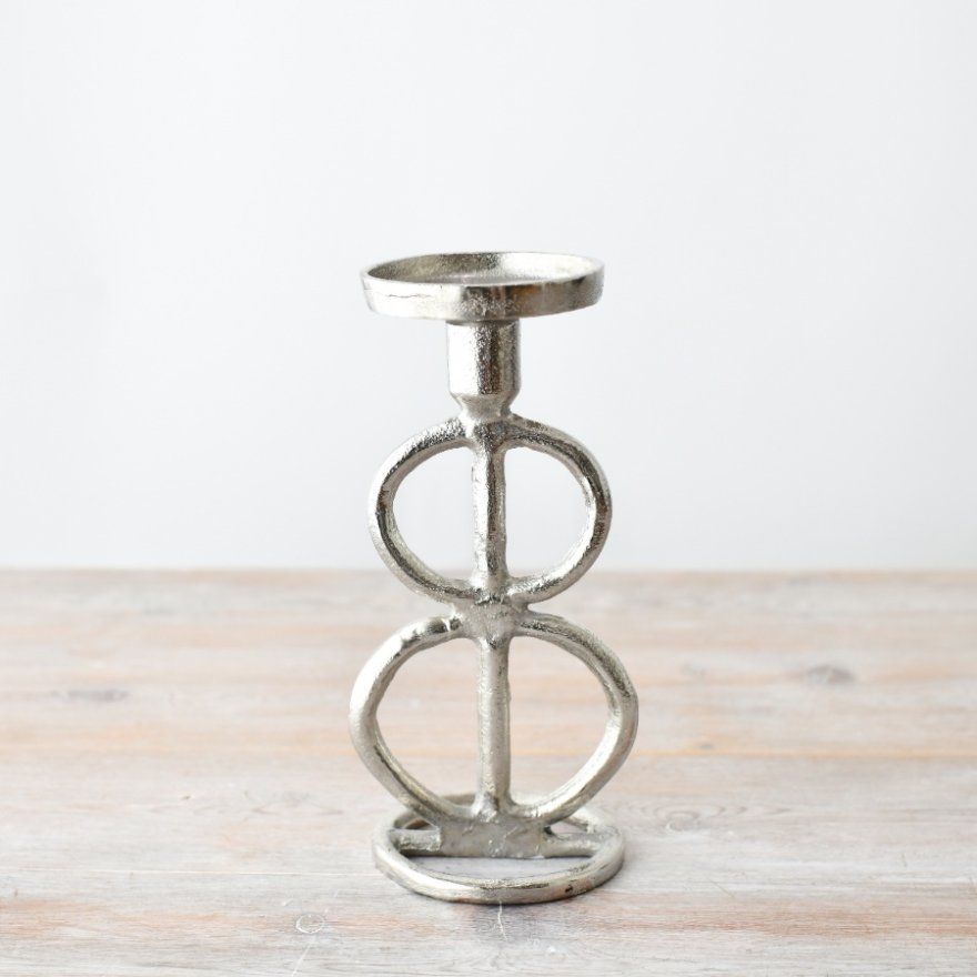 Tall Aluminium Candle Holder - 23cm 