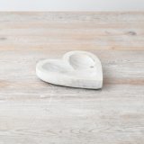 This shabby chic wooden heart features a whitewash finish and would make a charming trinket dish. 