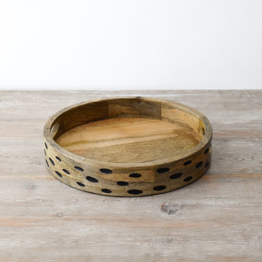 Add a touch of style to your home with our elegant Wooden Tray in a sophisticated black wash.