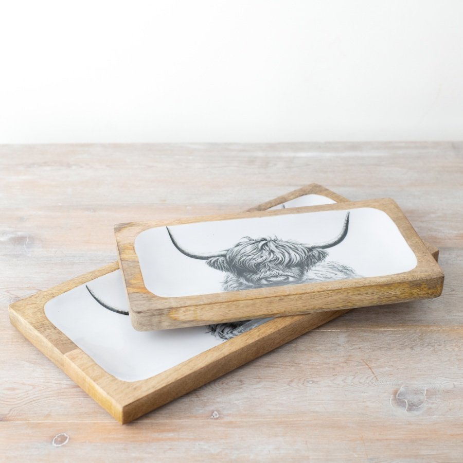 Cow Carving Serving Tray main image 0
