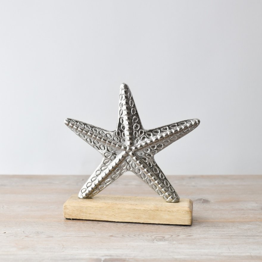 Standing Star fish on Base Deco, 19cm 