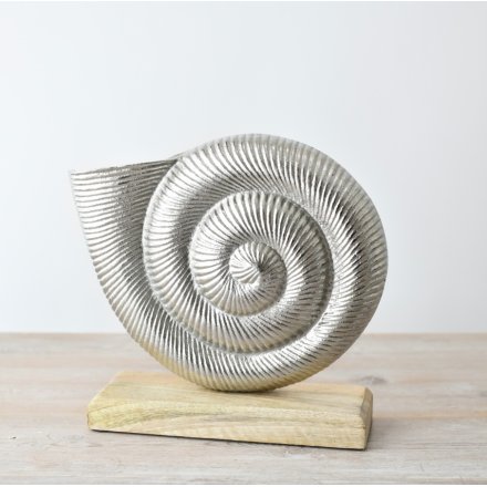 23cm Aluminium Shell On Base Deco