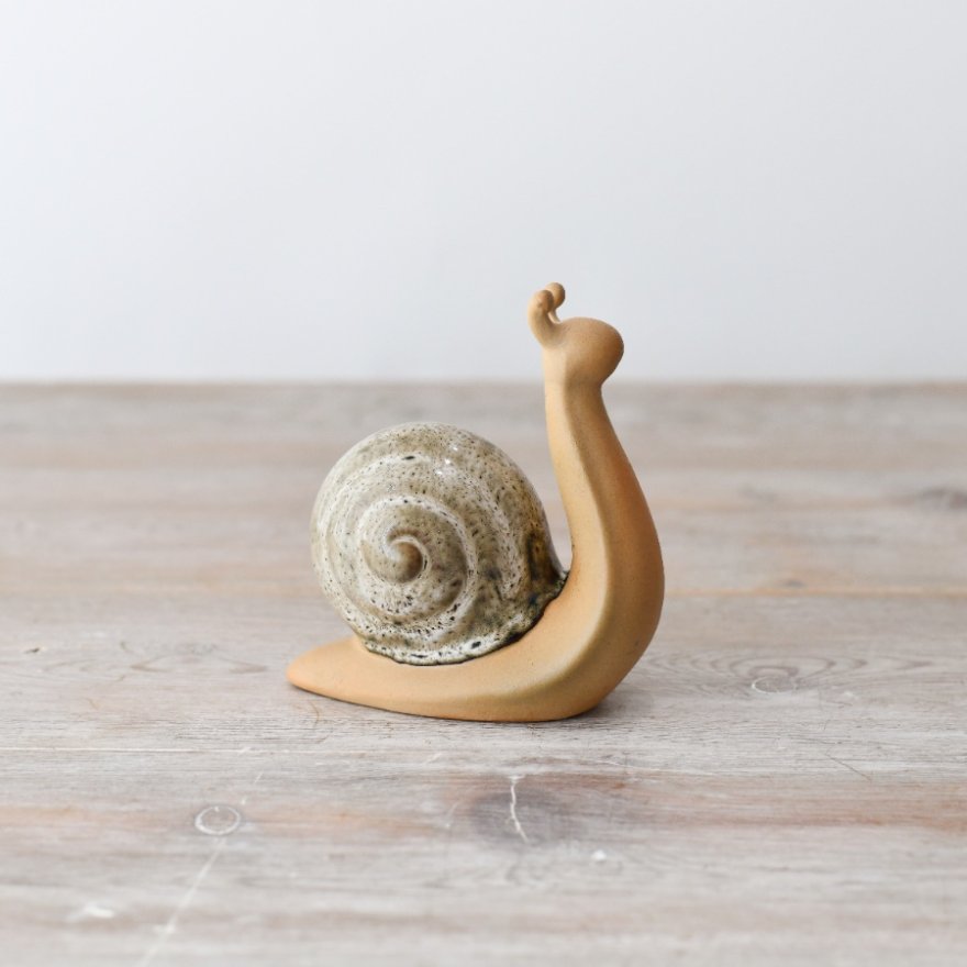 Stoneware Snail Figurine, 12.5cm 