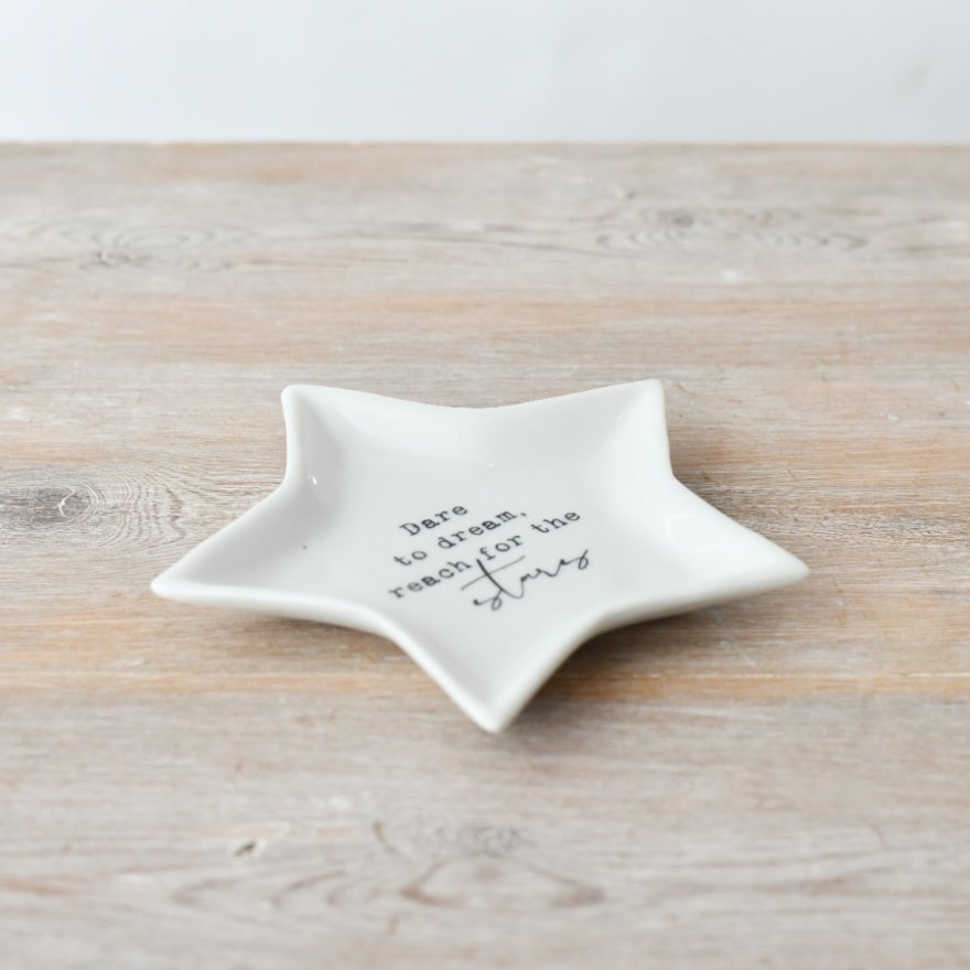 Porcelain Dare to Dream Star Trinket Dish, 13cm 