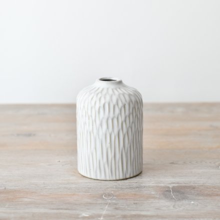 Small  Glazed Flower Vase, 11cm 