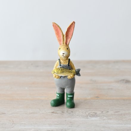 Jasper Rabbit Gone Fishing, 14cm