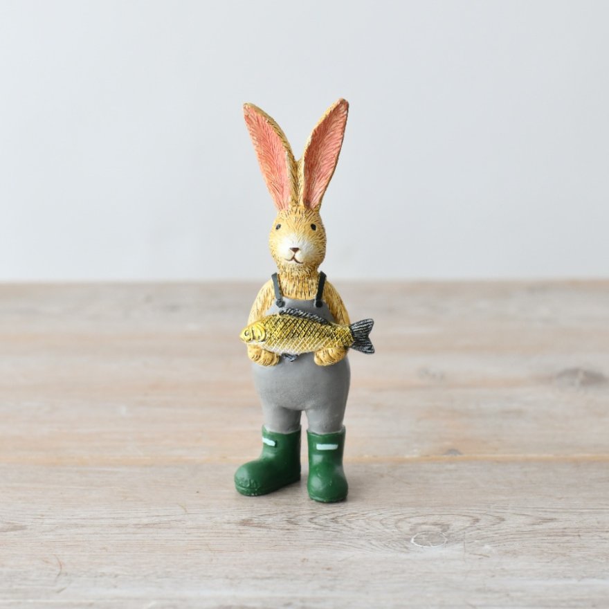 Jasper Rabbit Fisherman, 14cm