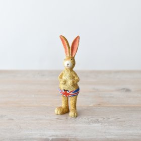 Elevate your décor with our Rabbit In Union Jack Pants figurine, showcasing playful charm and UK pride in your space.