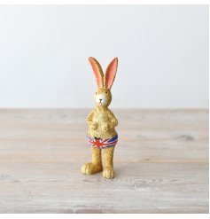 Add whimsy & a touch of British pride to your home with our Rabbit In Union Jack Pants figurine.