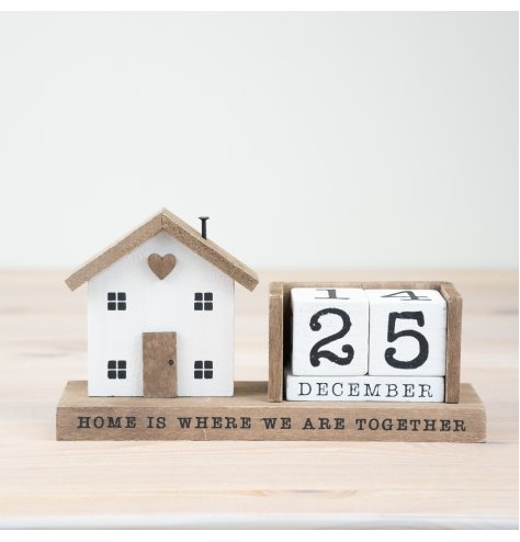 Enhance your space with the rustic charm of our Wooden House Calendar.