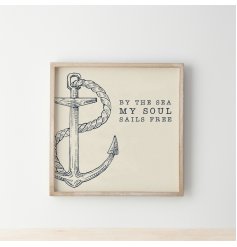 Set sail for coastal serenity with our charming 25cm Wooden Sign, 