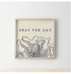 Seas the day with our charming Wooden Sign, perfect for adding a touch of seaside charm to any room. 