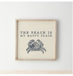 Add some coastal charm with this hanging wooden frame 