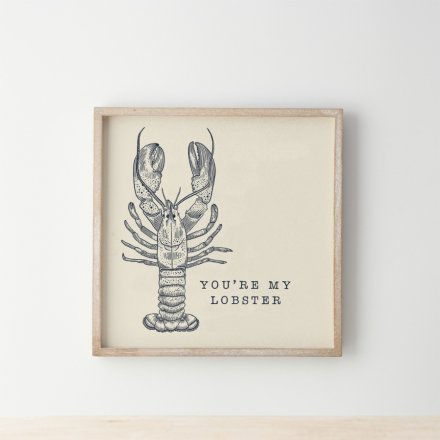 Wooden Sign "You're my lobster" 25cm