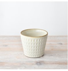 Striking cream flower pot ideal for all house hold plants