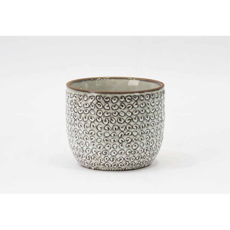 Patterned Flower Pot, 11cm 