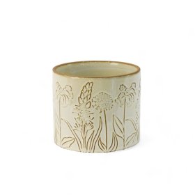 cream-toned planter perfect for bohemian or farmhouse-style interiors