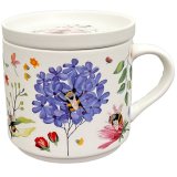 "Rise and shine with a touch of elegance with this cute mug and coaster set