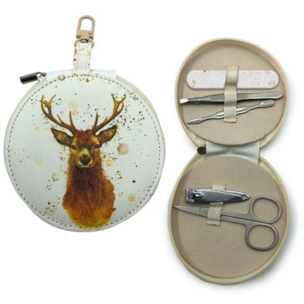 Jan Pashley Stag 5 Piece Round Manicure Set
