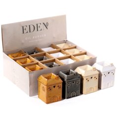 Create a warm and inviting atmosphere in your space with the delightful Eden Small House Oil Burner.