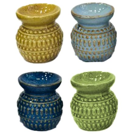4/A Eden Small Dotty Embossed Oil Burner, 7.5cm 