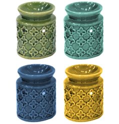 Transform your home into a serene oasis with the Eden Small Simple Flower Motif Oil Burner
