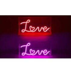 Bring a warm glow to any space with our 23cm Love Neon Led Light. Show your love in a unique way!