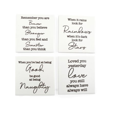 10cm Worded Coasters 4/a