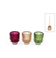 Add vibrant color to your candles with these gorgeous holders. Enhance your decor with a pop of color.