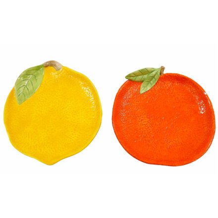 2/A Orange/lemon Trinket Dish, 18cm 
