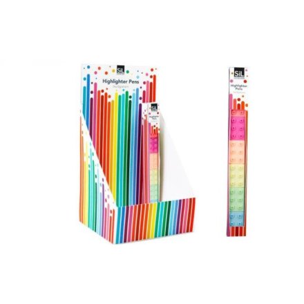 6pc Stacked Brick Highlighters, 20.5cm 