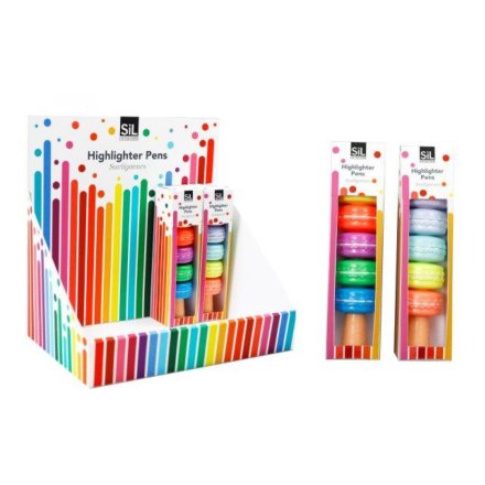 2/A 6PC Macaron Highlighters, 17.8cm 