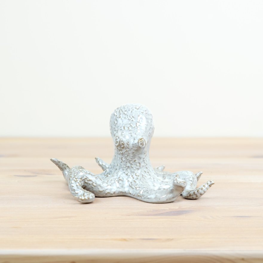 Porcelain Octopus Ornament, 10cm 